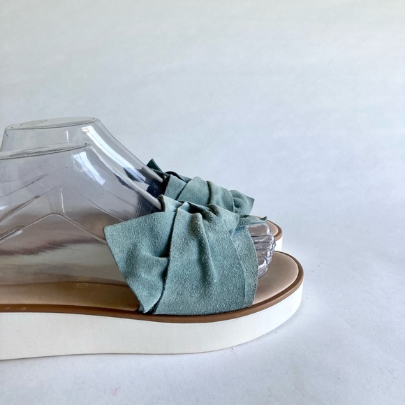 Seychelles Blue Suede Slide Sandals size 7.5 - Picture 4 of 12